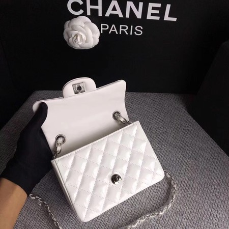 Chanel Classic Flap mini Bag Original Leather A1115 White Chanel Classic Flap mini Bag Original Leather A1115 White