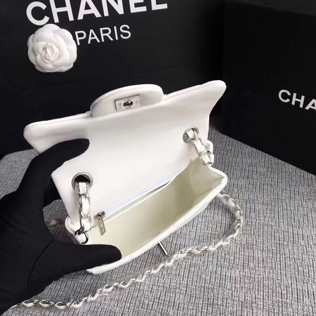Chanel Classic Flap mini Bag Original Leather A1115 White Chanel Classic Flap mini Bag Original Leather A1115 White
