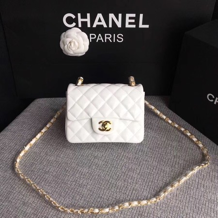 Chanel Classic Flap mini Bag Original Leather A1115 White Chanel Classic Flap mini Bag Original Leather A1115 White