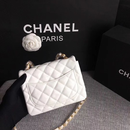Chanel Classic Flap mini Bag Original Leather A1115 White Chanel Classic Flap mini Bag Original Leather A1115 White