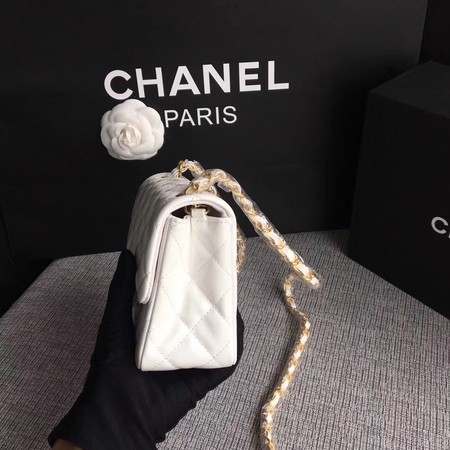 Chanel Classic Flap mini Bag Original Leather A1115 White Chanel Classic Flap mini Bag Original Leather A1115 White