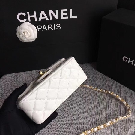 Chanel Classic Flap mini Bag Original Leather A1115 White Chanel Classic Flap mini Bag Original Leather A1115 White
