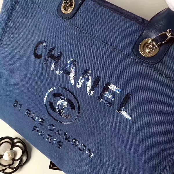 Chanel Medium Original Canvas Leather Tote Shopping Bag 66941B Chanel Medium Original Canvas Leather Tote Shopping Bag 66941B