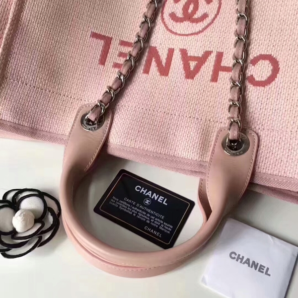 Chanel Medium Original Canvas Leather Tote Shopping Bag 66941D Chanel Medium Original Canvas Leather Tote Shopping Bag 66941D