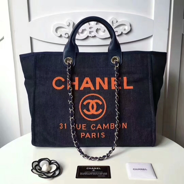 Chanel Medium Original Canvas Leather Tote Shopping Bag 66941F Chanel Medium Original Canvas Leather Tote Shopping Bag 66941F