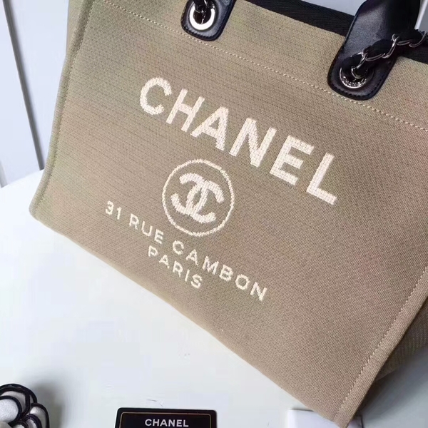 Chanel Medium Original Canvas Leather Tote Shopping Bag 66941I Chanel Medium Original Canvas Leather Tote Shopping Bag 66941I