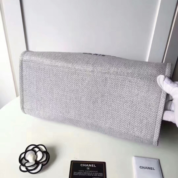 Chanel Medium Original Canvas Leather Tote Shopping Bag 66941J Chanel Medium Original Canvas Leather Tote Shopping Bag 66941J