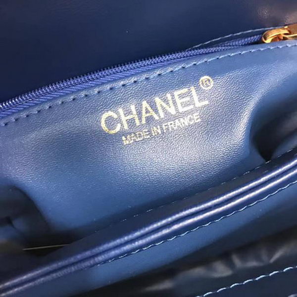 Chanel Classic Top Handle Bag Sheepskin Leather CHA2371 Blue Chanel Classic Top Handle Bag Sheepskin Leather CHA2371 Blue