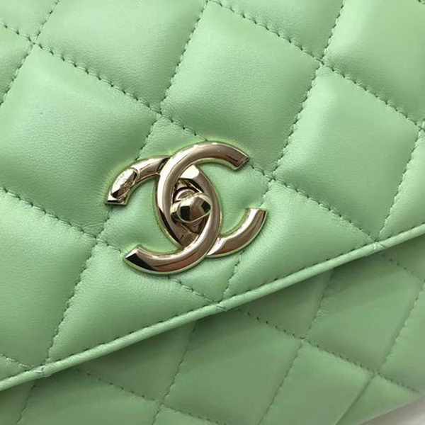 Chanel Classic Top Handle Bag Sheepskin Leather CHA2371 Green Chanel Classic Top Handle Bag Sheepskin Leather CHA2371 Green