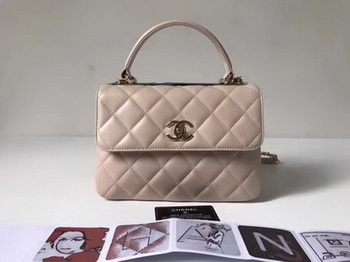 Chanel Classic Top Handle Bag Sheepskin Leather CHA2371 OffWhite Chanel Classic Top Handle Bag Sheepskin Leather CHA2371 OffWhite