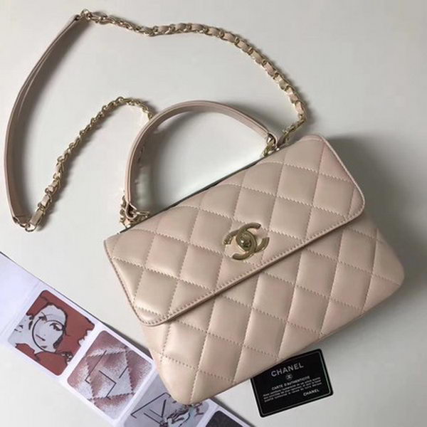 Chanel Classic Top Handle Bag Sheepskin Leather CHA2371 OffWhite Chanel Classic Top Handle Bag Sheepskin Leather CHA2371 OffWhite