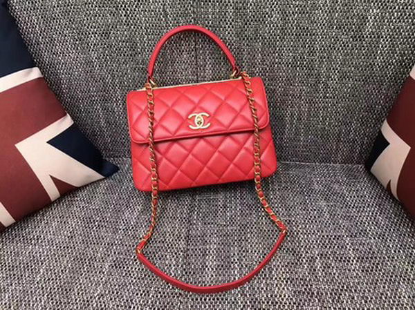 Chanel Classic Top Handle Bag Sheepskin Leather CHA2371 Red Chanel Classic Top Handle Bag Sheepskin Leather CHA2371 Red
