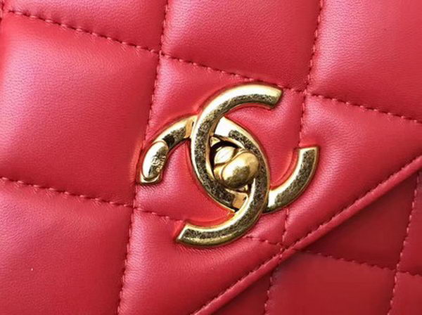 Chanel Classic Top Handle Bag Sheepskin Leather CHA2371 Red Chanel Classic Top Handle Bag Sheepskin Leather CHA2371 Red