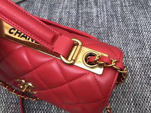 Chanel Classic Top Handle Bag Sheepskin Leather CHA2371 Red Chanel Classic Top Handle Bag Sheepskin Leather CHA2371 Red