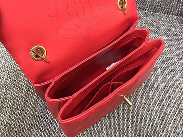 Chanel Classic Top Handle Bag Sheepskin Leather CHA2371 Red Chanel Classic Top Handle Bag Sheepskin Leather CHA2371 Red