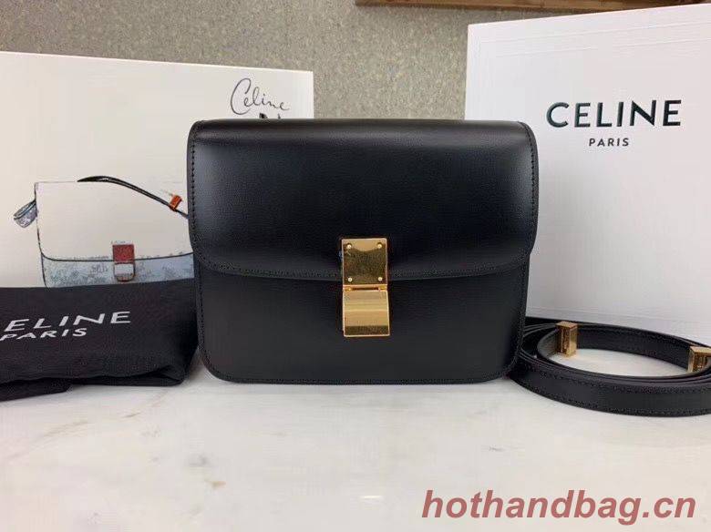 Celine Classic Box Teen Flap Bag Original Calfskin Leather 3379 Black