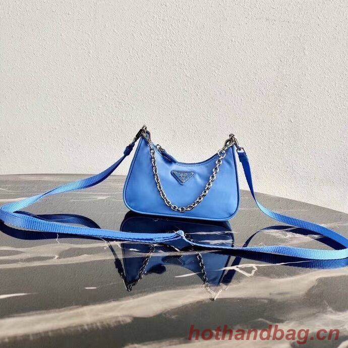 Prada Re-Edition nylon mini shoulder bag 1TT122 blue Prada Re-Edition nylon mini shoulder bag 1TT122 blue