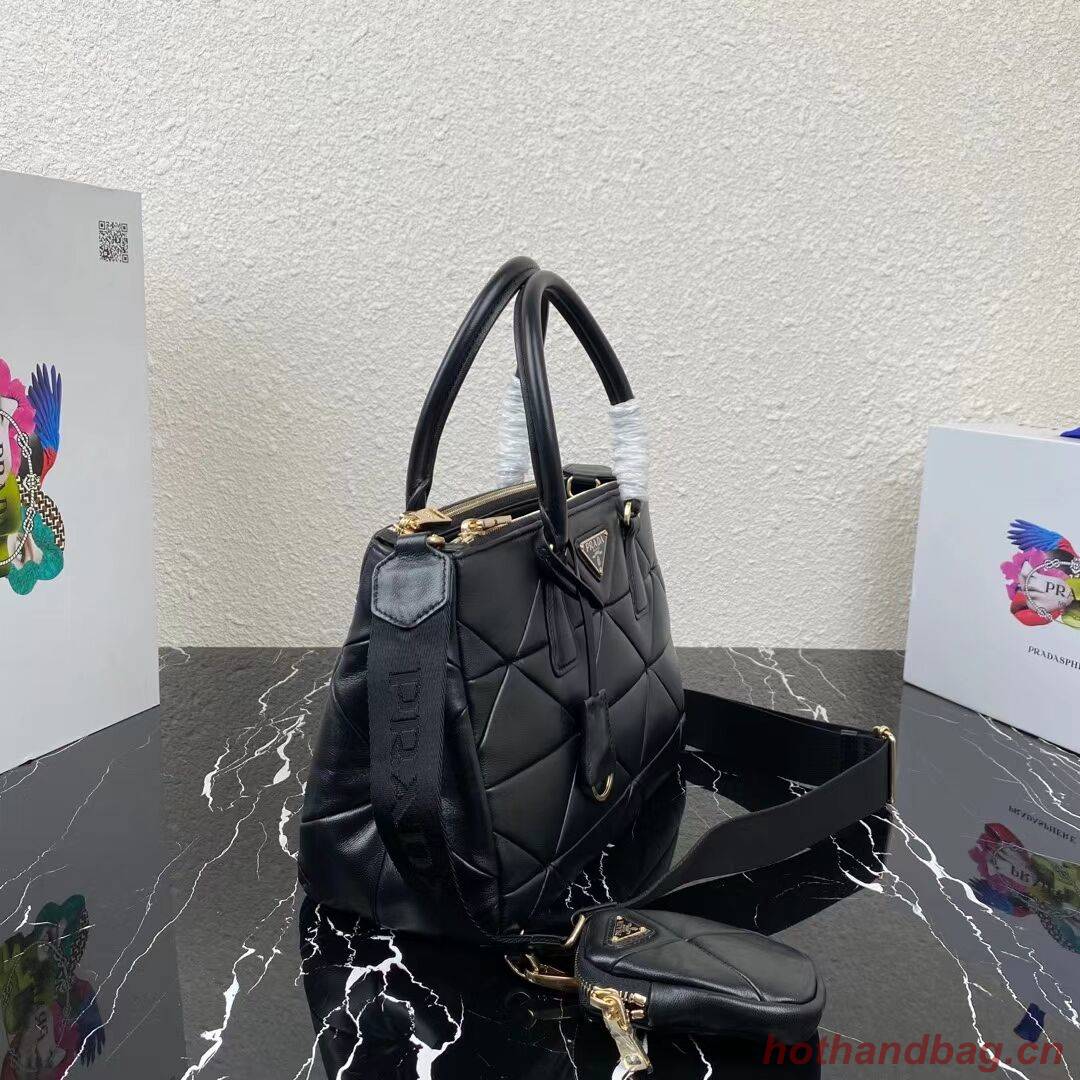 Prada Nappa Leather Prada Spectrum Tote 1BG863 black Prada Nappa Leather Prada Spectrum Tote 1BG863 black