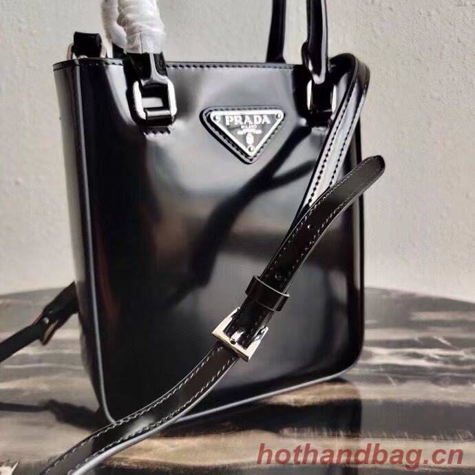 Prada Small brushed leather tote 1AD331 black Prada Small brushed leather tote 1AD331 black