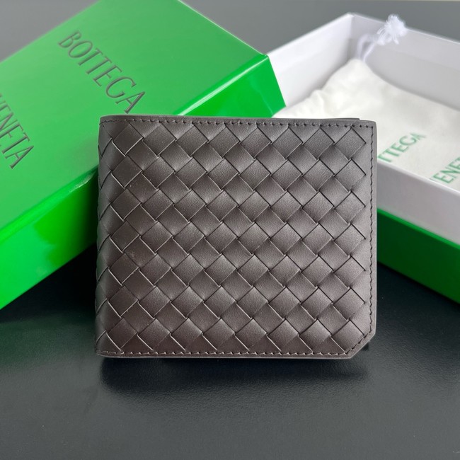 Bottega Veneta Intrecciato Bi-Fold Wallet With Coin Purse 749412 Fondant