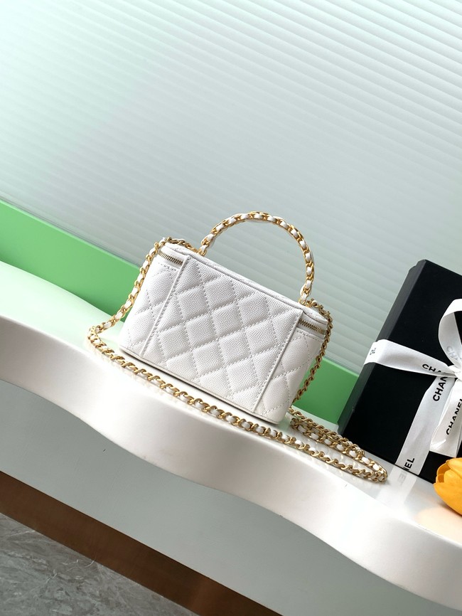 CHANEL Classic Small Vanity with Chain AP4799 white