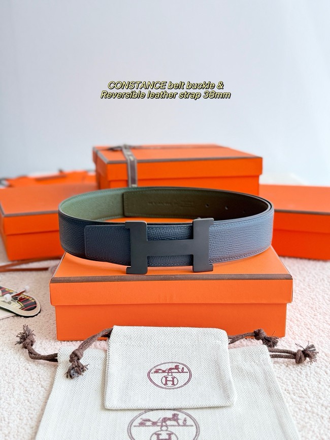 Hermes Epsom calfskin double-sided leather belt 65987