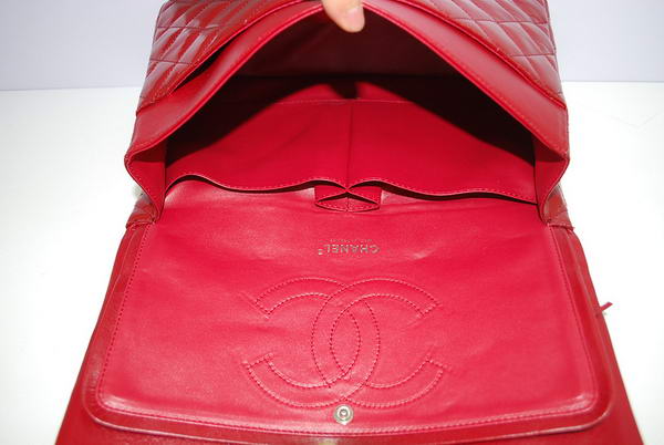 Chanel Jumbo Double Flaps Bag A36097 Red Original Patent Leather Silver Chanel Jumbo Double Flaps Bag A36097 Red Original Patent Leather Silver
