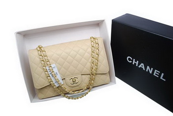Chanel Maxi Double Flaps Bag A36098 Apricot Original Caviar Leather Gold Chanel Maxi Double Flaps Bag A36098 Apricot Original Caviar Leather Gold