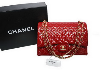 Chanel Maxi Double Flaps Bag A36098 Red Original Patent Leather Gold Chanel Maxi Double Flaps Bag A36098 Red Original Patent Leather Gold