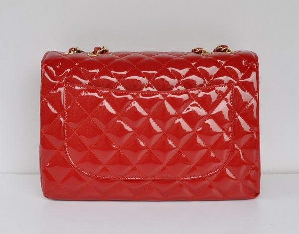 New Color Chanel A28600 Red Patent Leather Classic Flap Bag Gold New Color Chanel A28600 Red Patent Leather Classic Flap Bag Gold