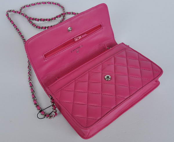 New Color Chanel A33814 Rosy Sheepskin Leather Flap Bag Silver New Color Chanel A33814 Rosy Sheepskin Leather Flap Bag Silver