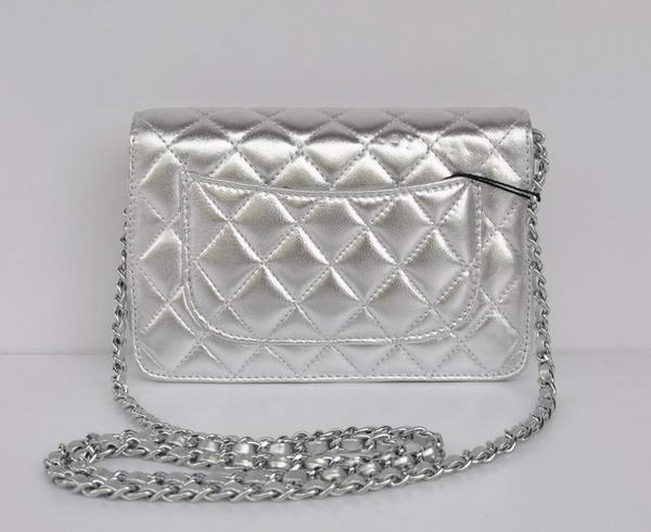 New Color Chanel A33814 Silver Sheepskin Leather Flap Bag Silver New Color Chanel A33814 Silver Sheepskin Leather Flap Bag Silver