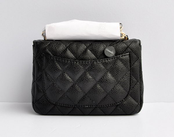 Chanel Classic Black Caviar Golden Chain Quilted Flap Bag Chanel Classic Black Caviar Golden Chain Quilted Flap Bag