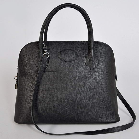 Hermes Bolide 37CM Tote Bags Clemence H1037 Black Hermes Bolide 37CM Tote Bags Clemence H1037 Black
