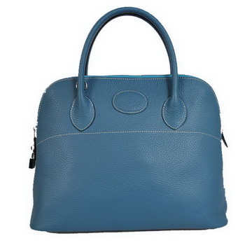 Hermes Bolide 37CM Tote Bags Clemence H1037 Blue Hermes Bolide 37CM Tote Bags Clemence H1037 Blue