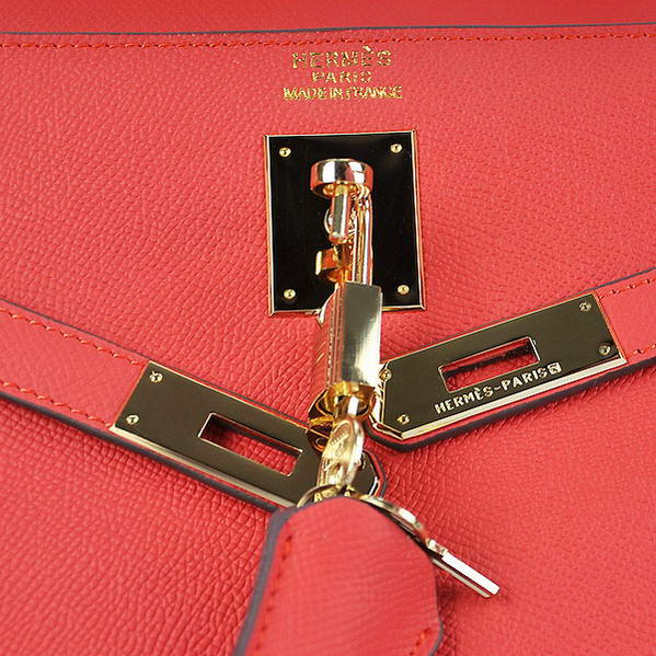 Fashion Hermes Kelly 32cm Bags Light Red Calf Leather Gold Fashion Hermes Kelly 32cm Bags Light Red Calf Leather Gold
