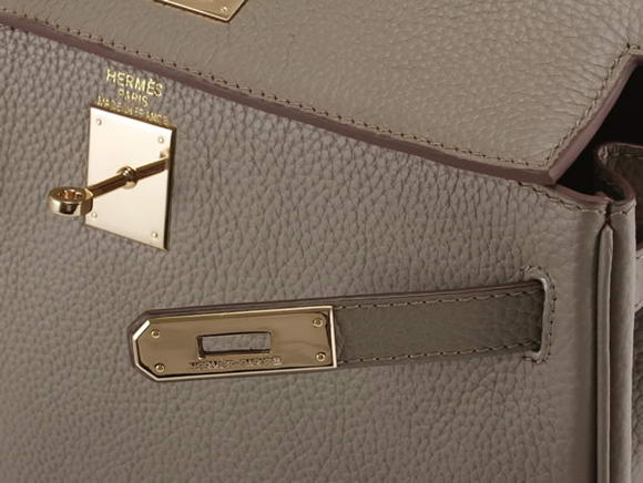 Hermes Kelly 32cm Togo Leather Handbags 6018 Dark Grey Golden Hermes Kelly 32cm Togo Leather Handbags 6018 Dark Grey Golden
