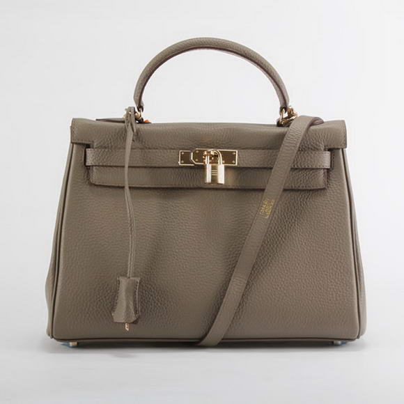 Hermes Kelly 32cm Togo Leather Handbags 6018 Dark Grey Golden Hermes Kelly 32cm Togo Leather Handbags 6018 Dark Grey Golden