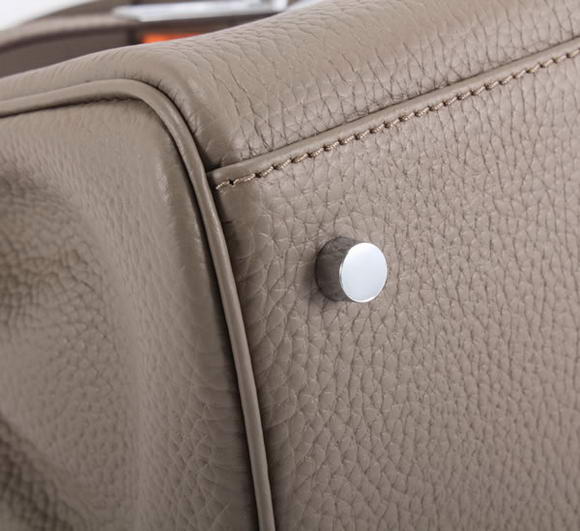 Hermes Kelly 32cm Togo Leather Handbags 6018 Dark Grey Silver Hermes Kelly 32cm Togo Leather Handbags 6018 Dark Grey Silver