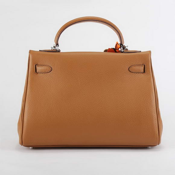 Hermes Kelly 32cm Togo Leather Handbags 6018 Light Coffee Silver Hermes Kelly 32cm Togo Leather Handbags 6018 Light Coffee Silver