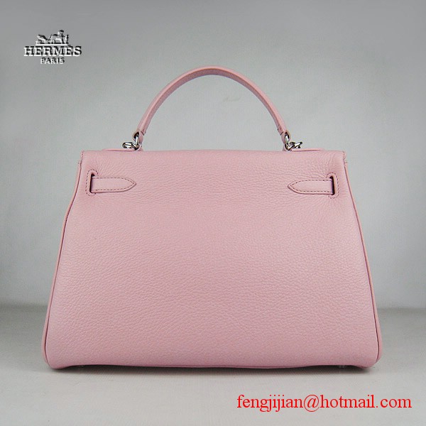 Hermes Kelly 32cm Togo Leather Bag Pink 6108 Silver Hardware Hermes Kelly 32cm Togo Leather Bag Pink 6108 Silver Hardware