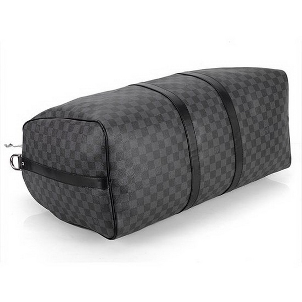 Louis Vuitton Damier Graphite Canvas Keepall 55 with Shoulder Strap N41413 Louis Vuitton Damier Graphite Canvas Keepall 55 with Shoulder Strap N41413