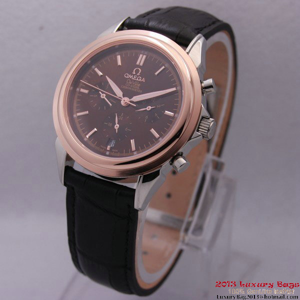 OMEGA DE VILLE CO-AXIAL Chronometer Red Gold on Black Leather Strap OM77510 OMEGA DE VILLE CO-AXIAL Chronometer Red Gold on Black Leather Strap OM77510