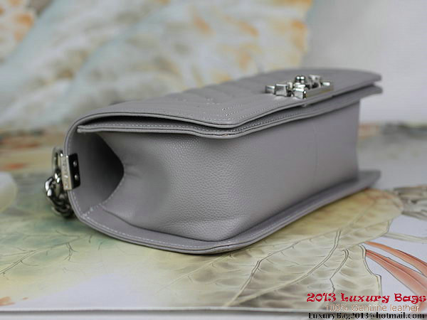 2013 Boy Chanel Flap Shoulder Bag Classic Cannage Patterns A67025 Grey 2013 Boy Chanel Flap Shoulder Bag Classic Cannage Patterns A67025 Grey