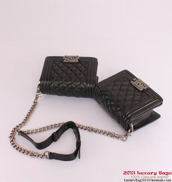 Twin Boy Chanel Flap Shoulder Bag Sheepskin Leather A67078 Black Twin Boy Chanel Flap Shoulder Bag Sheepskin Leather A67078 Black