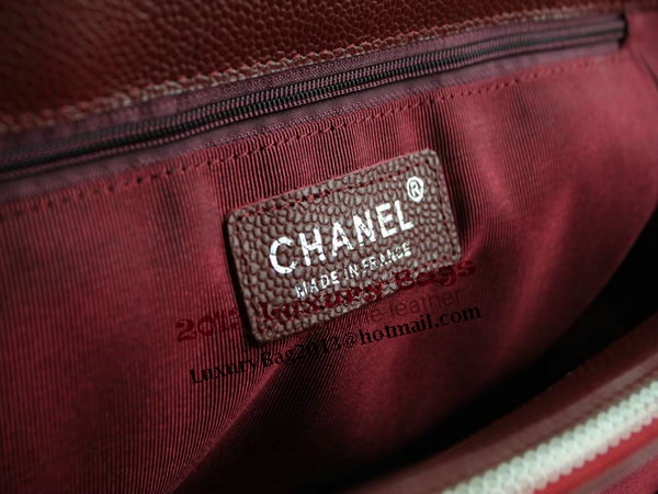 Chanel A50995 Maroon Original Cannage Leather Shoulder Bag Silver Chanel A50995 Maroon Original Cannage Leather Shoulder Bag Silver
