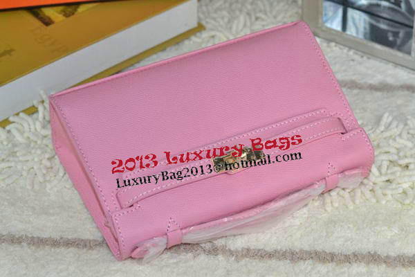 Hermes MINI Kelly 22cm Tote Bag Calfskin Leather Pink Hermes MINI Kelly 22cm Tote Bag Calfskin Leather Pink