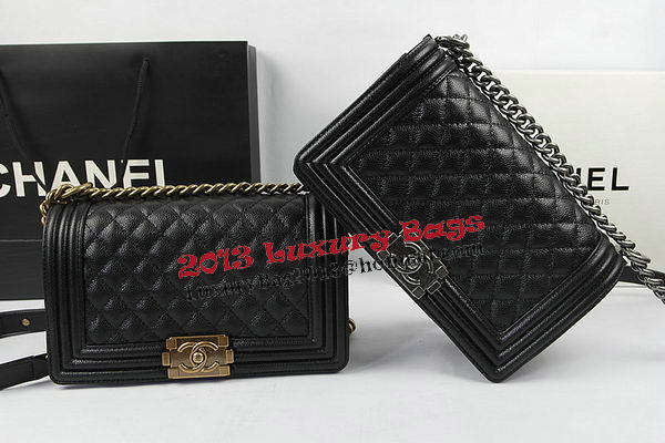 Boy Chanel Flap Shoulder Bags Black Original Cannage Pattern A67025 Silver Boy Chanel Flap Shoulder Bags Black Original Cannage Pattern A67025 Silver