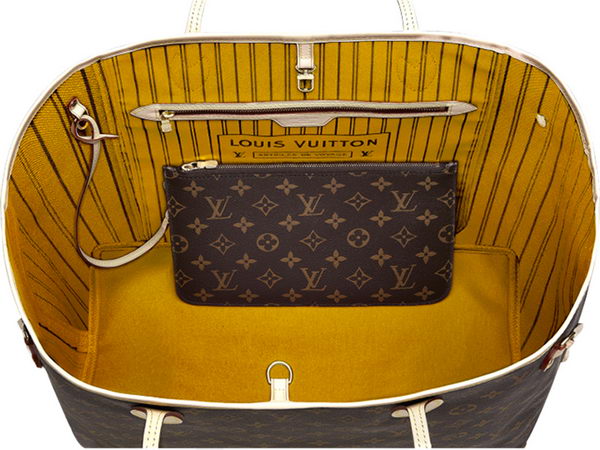 LOUIS VUITTON M40992 MONOGRAM CANVAS NEVERFULL GM MIMOSA LOUIS VUITTON M40992 MONOGRAM CANVAS NEVERFULL GM MIMOSA