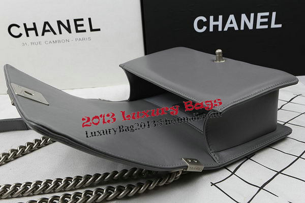 Boy Chanel Flap Shoulder Bags Original Lambskin A67025 Grey Boy Chanel Flap Shoulder Bags Original Lambskin A67025 Grey